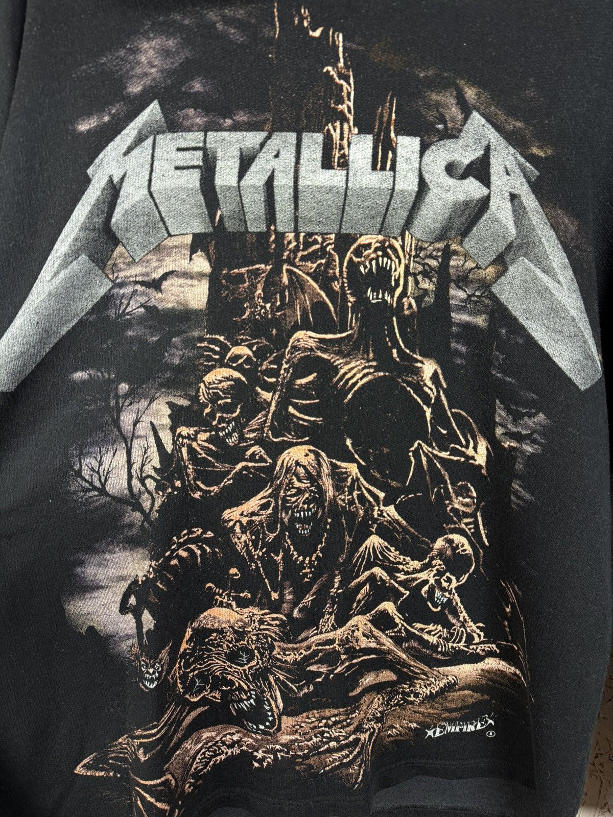 Band Tees 90s Vintage Metallica Empire Bootleg Metal Band Hoodie Black Size US XL / EU 56 / 4 - 2 Thumbnail