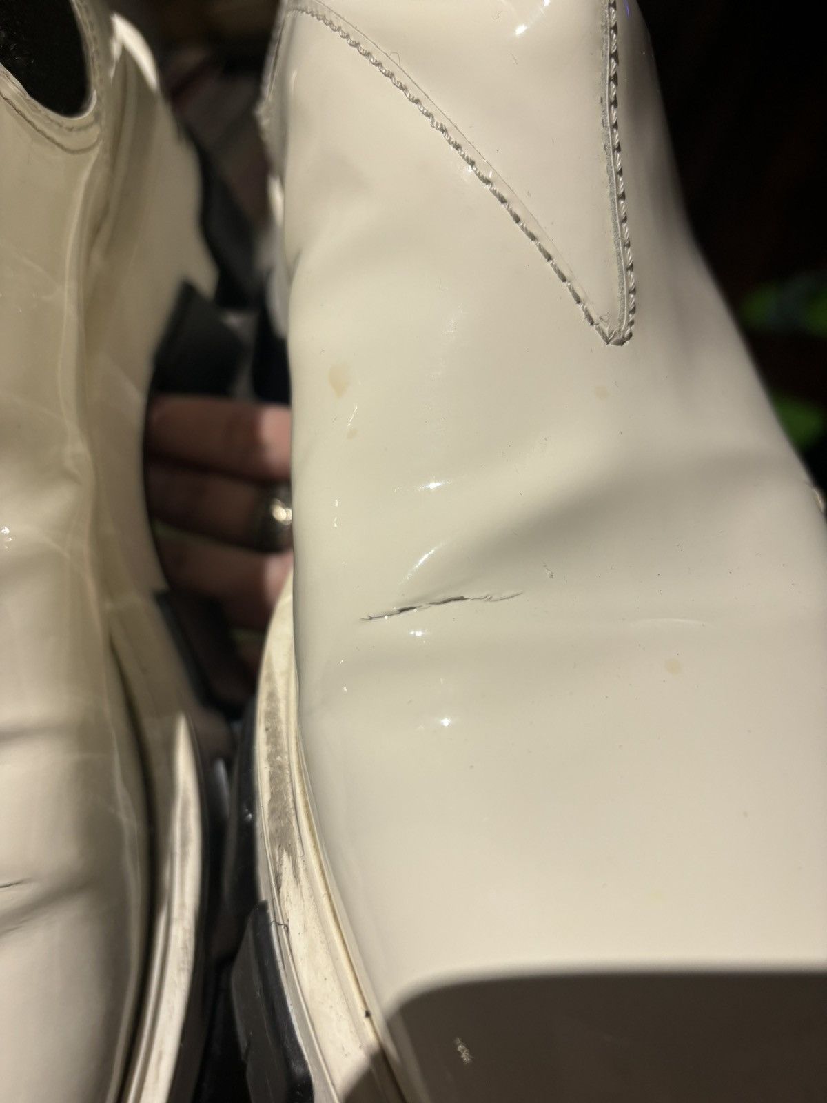 Prada Prada Platform Patent Leather Chelsea Boots Size US 10 / IT 40 - 7 Thumbnail
