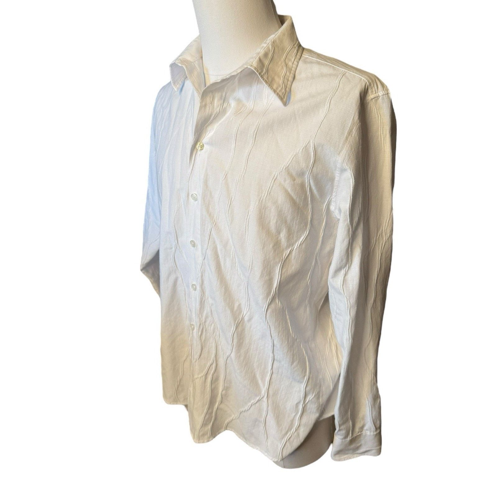 Haupt Haupt 41/42 16.5 White Relaxed Coastal Button Down Shirt Size US L / EU 52-54 / 3 - 2 Thumbnail