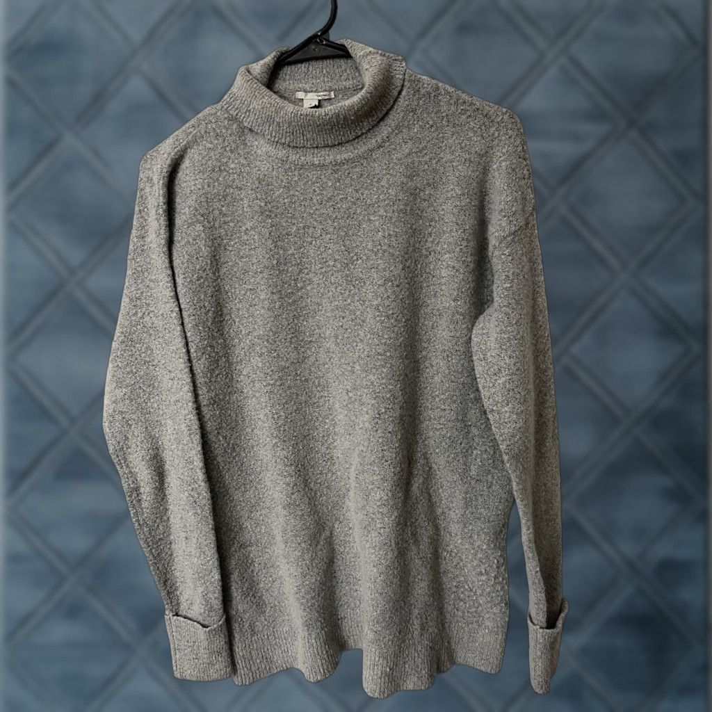 Vintage HALOGEN Gray Turtleneck Pullover Sweater Women Size Medium Size M / US 6-8 / IT 42-44 - 1 Thumbnail