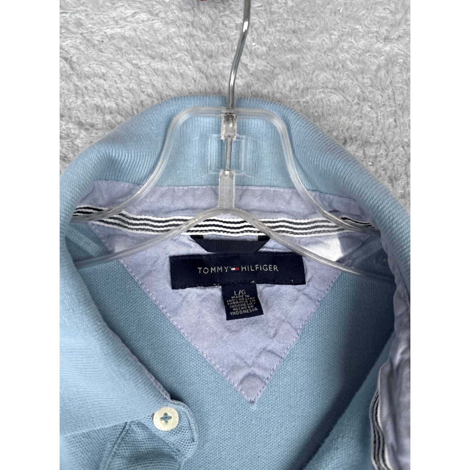 Tommy Hilfiger Tommy Hilfiger Shirt Men Large Blue 100% Cotton Short Sleeve Golf Size US L / EU 52-54 / 3 - 6 Thumbnail