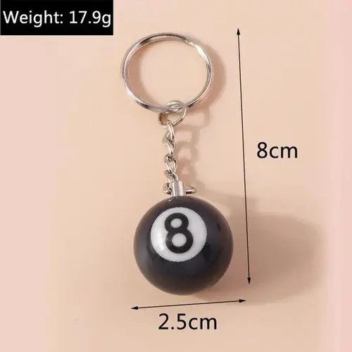 Jewelry Billiards 🎱 pool keychain Size ONE SIZE - 3 Thumbnail