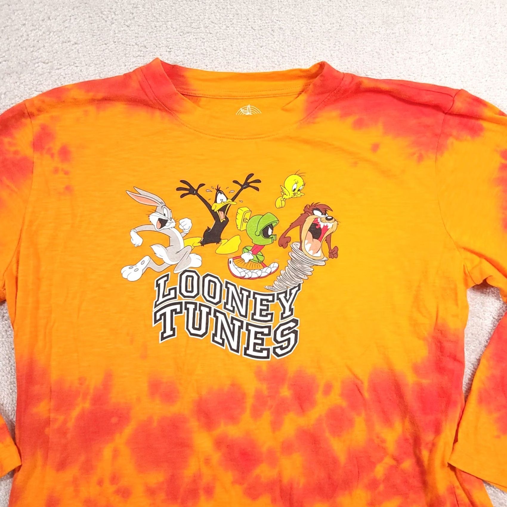 Vintage VINTAGE Looney Tunes Tie Dye Long Sleeve Shirt Bugs Daffy Taz Adult 2XL Orange Size US XXL / EU 58 / 5 - 3 Thumbnail