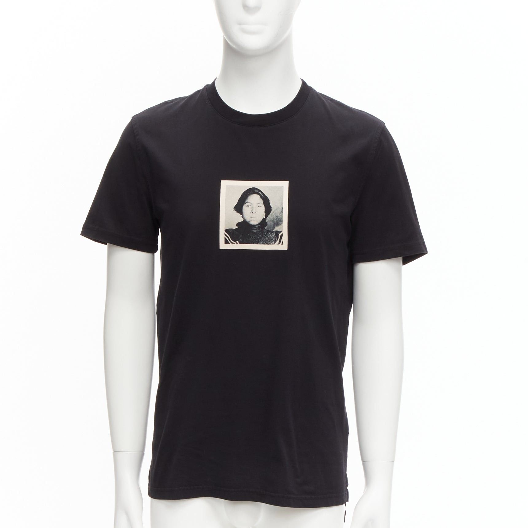 Givenchy GIVENCHY black cotton women portrait print crew neck tshirt M Size US M / EU 48-50 / 2 - 1 Thumbnail