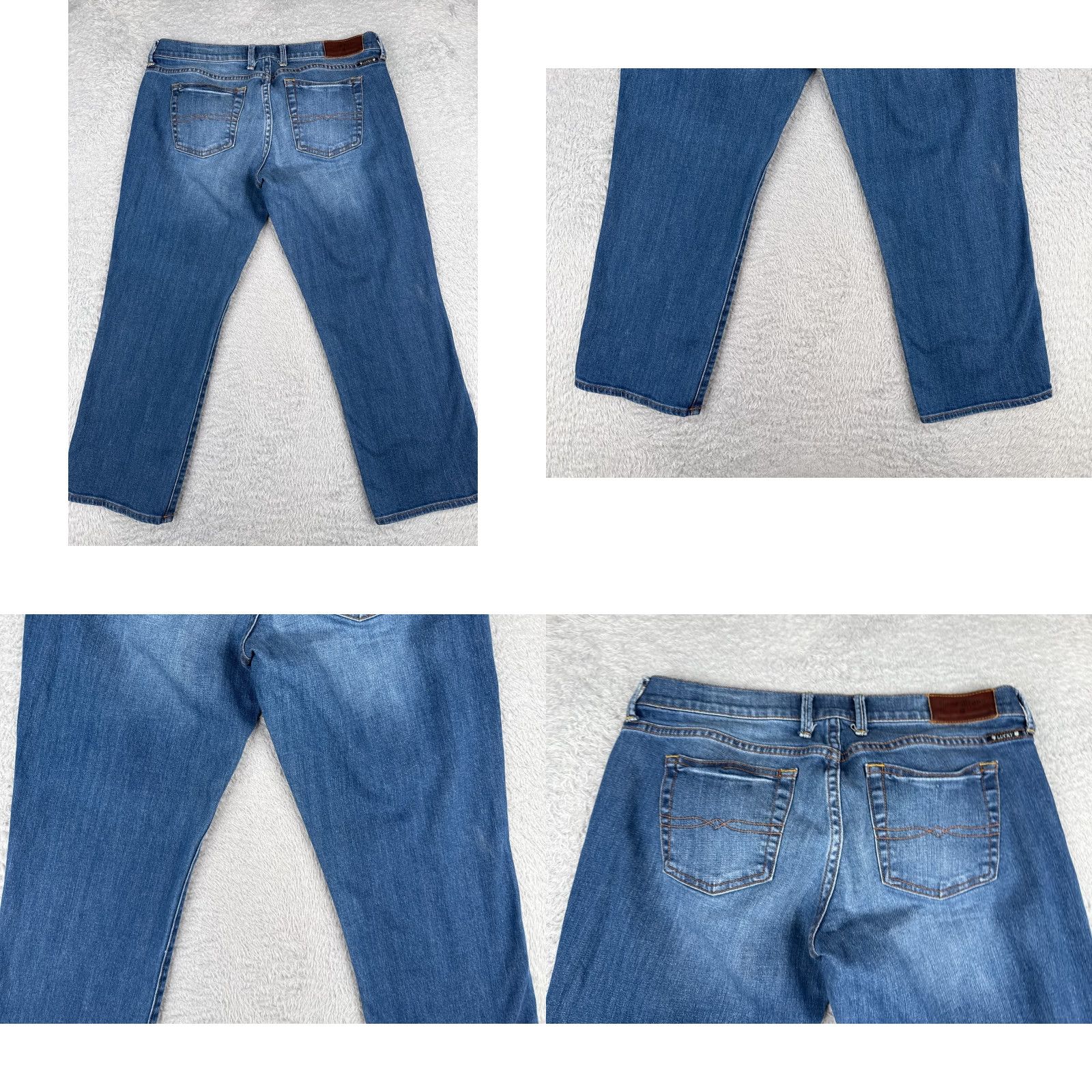 Lucky Brand Lucky Brand Jeans Womens 8 Blue Denim Cropped Straight Leg 31x24 Cop 5-Pocket Zipper Button Embroidered Distressed Cotton Stretch Regular Size 30" / US 8 / IT 44 - 10 Thumbnail