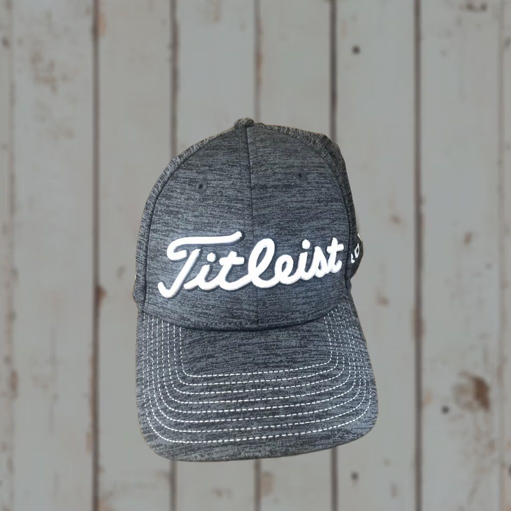 Titleist Titleist Hat Cap Fitted Mens S/M Gray Pro V1 FJ Stretch Performance Golf Hat Cap Mens S/M Gray Titleist FJ Pro V1 Embroidered Cap Size ONE SIZE - 1 Thumbnail