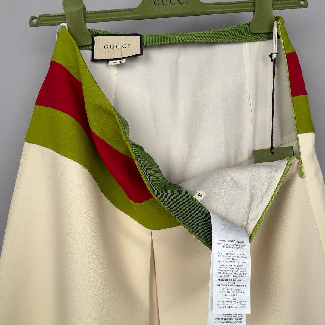 Gucci GUCCI Runway Chevron vintage Web skirt Size 27" / US 4 / IT 40 - 4 Thumbnail