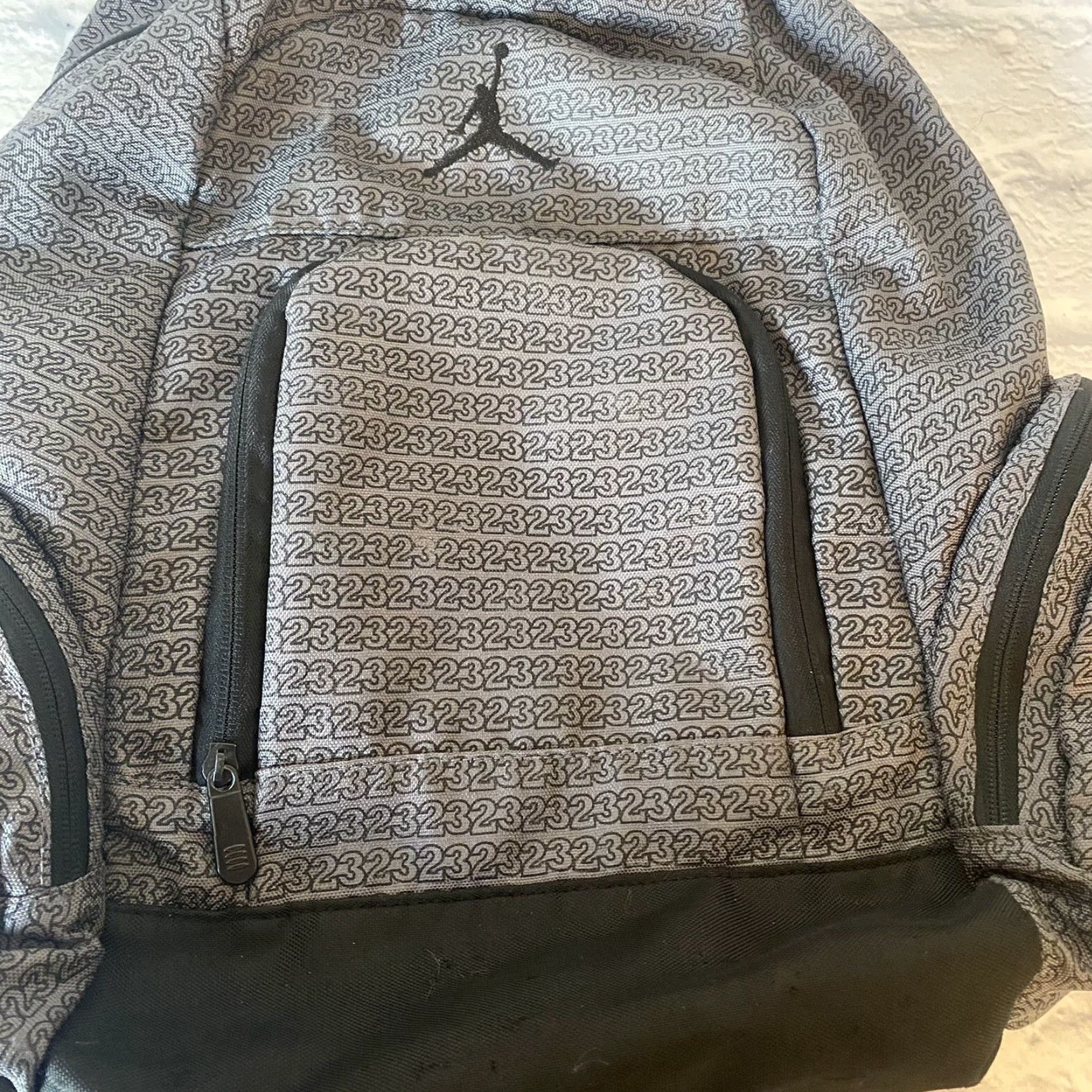 Nike Nike Air Jordan Jumpman 23 Backpack School Sports Bookbag Black Gray Mens Large Polyester Backpack Size ONE SIZE - 3 Thumbnail
