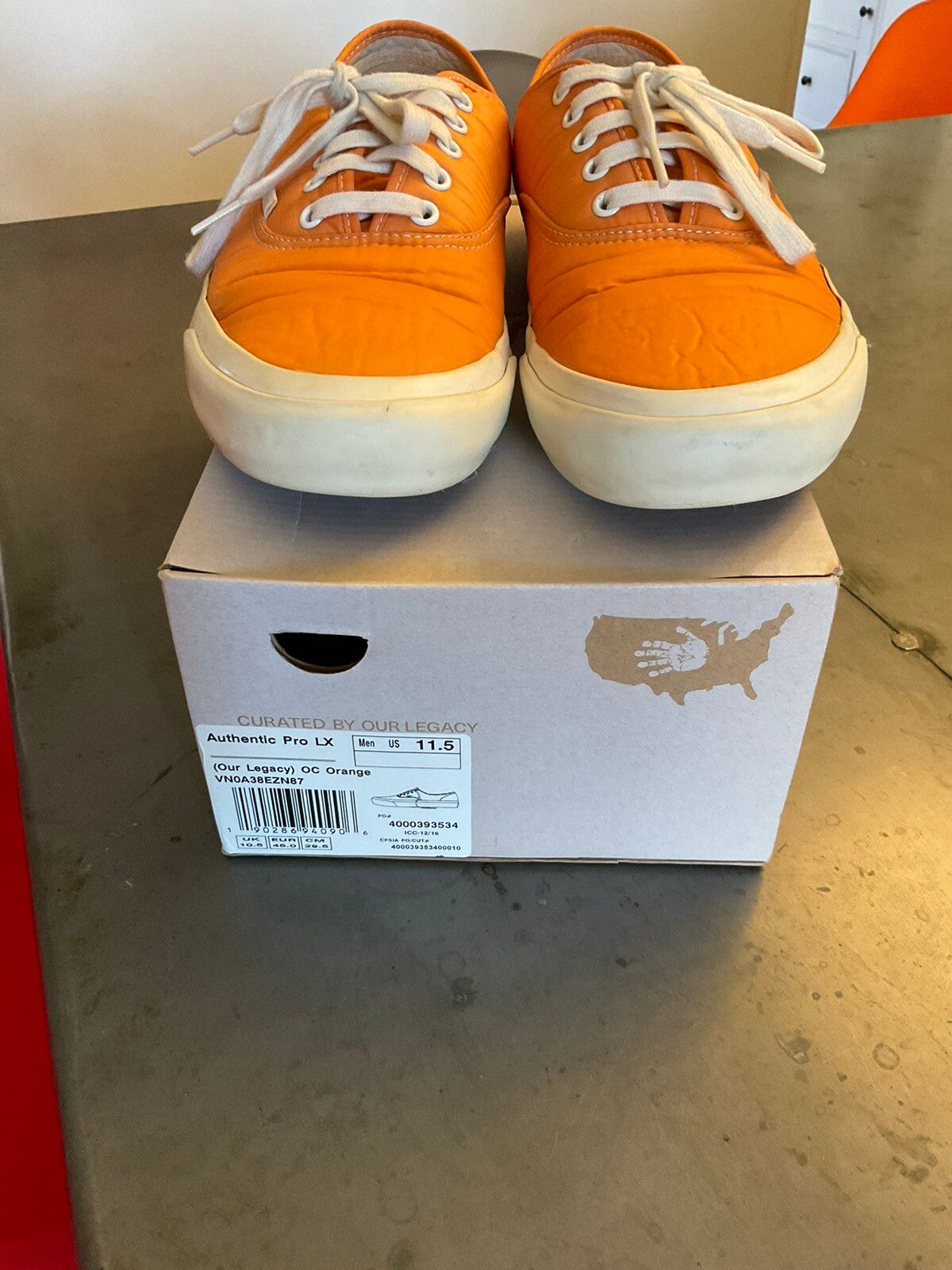 Our Legacy Vans / Our Legacy Authentic Pro LX in OC Orange Nylon Size US 11.5 / EU 44-45 - 2 Preview