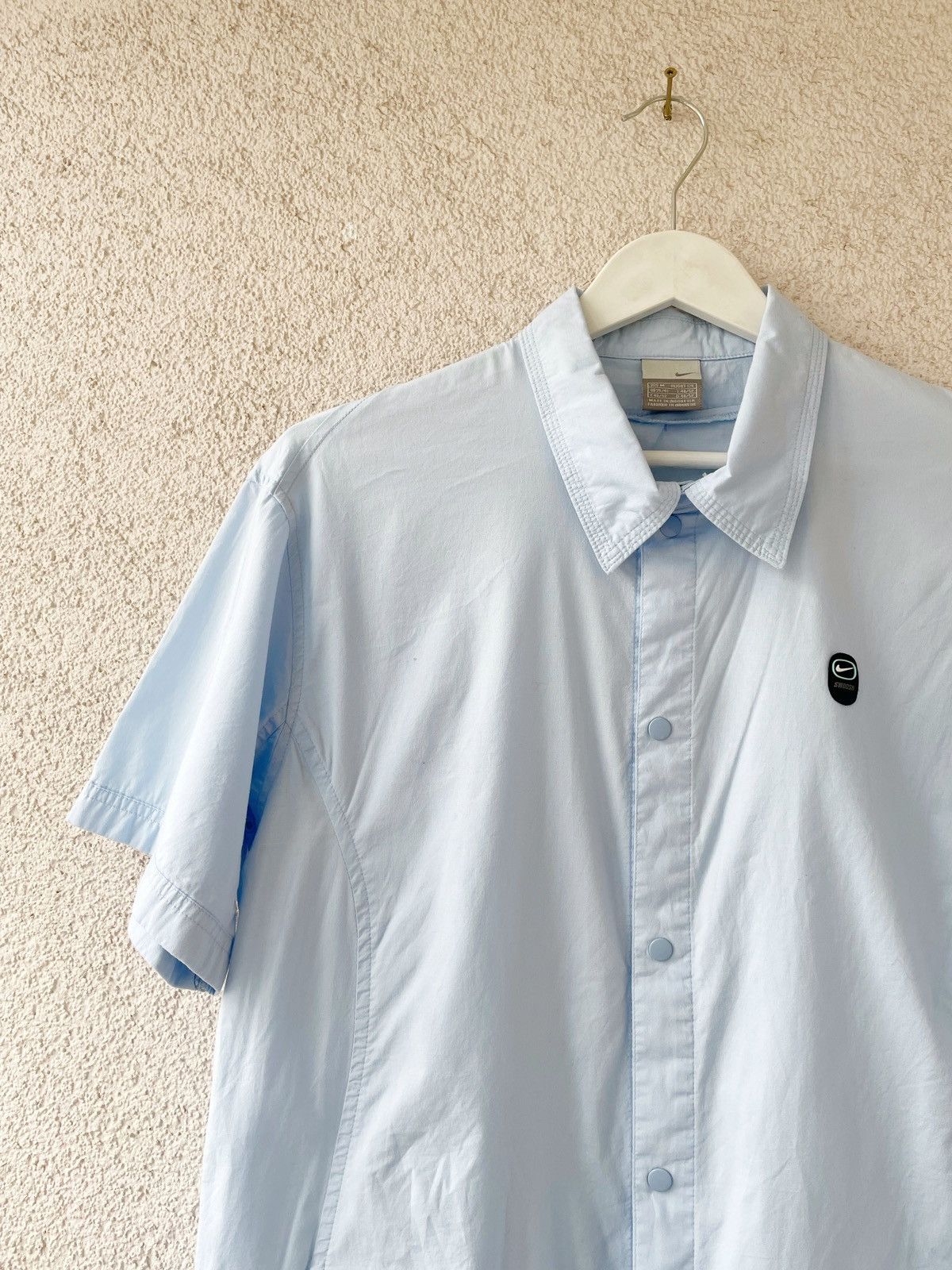Nike Nike Short Sleeve Shirt Men Sky Blue Color Small Logo Size M Size US M / EU 48-50 / 2 - 2 Thumbnail