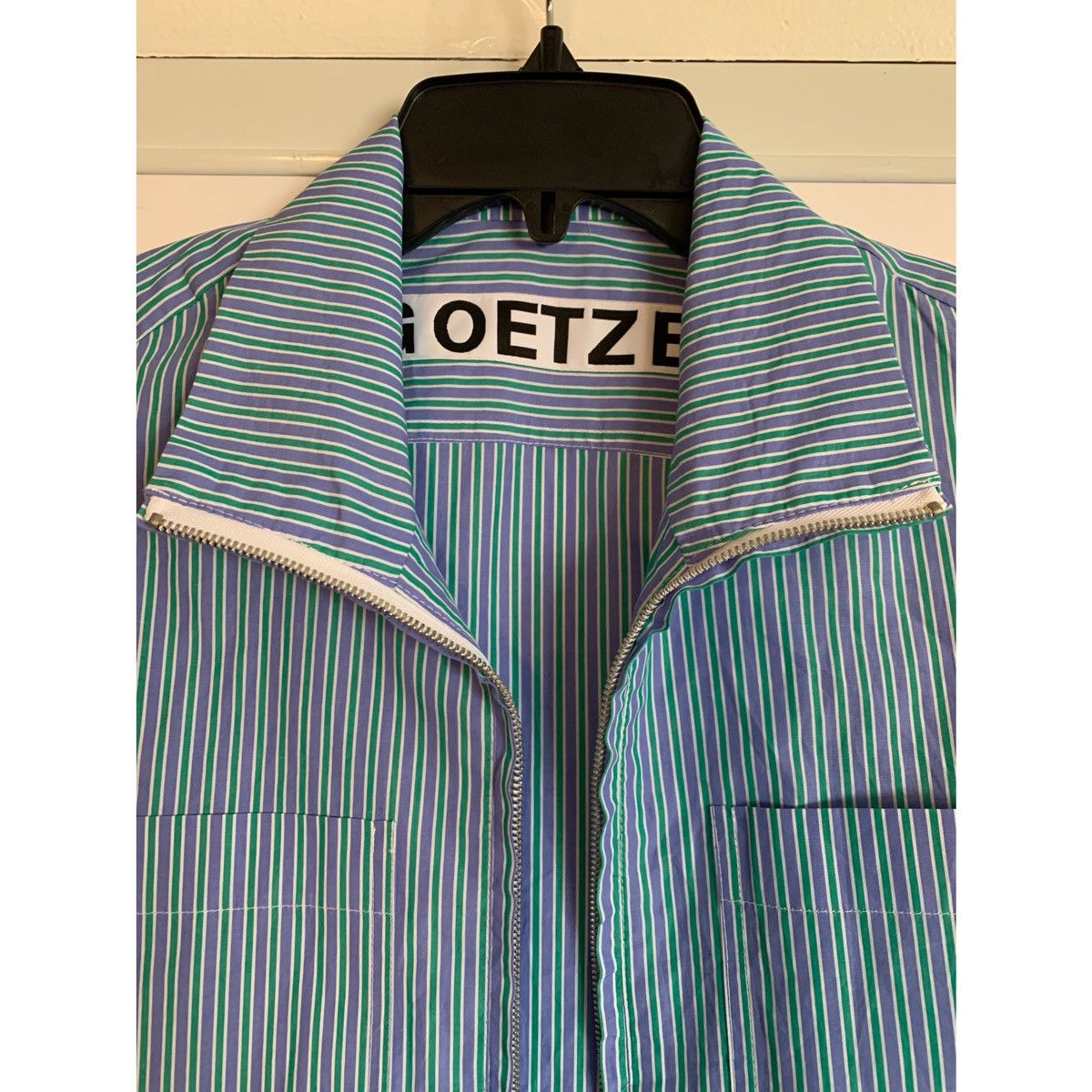 GOETZE GOETZE PLEATED CROPPED STRIPE SHIRT JACKET Size US S / EU 44-46 / 1 - 16 Thumbnail