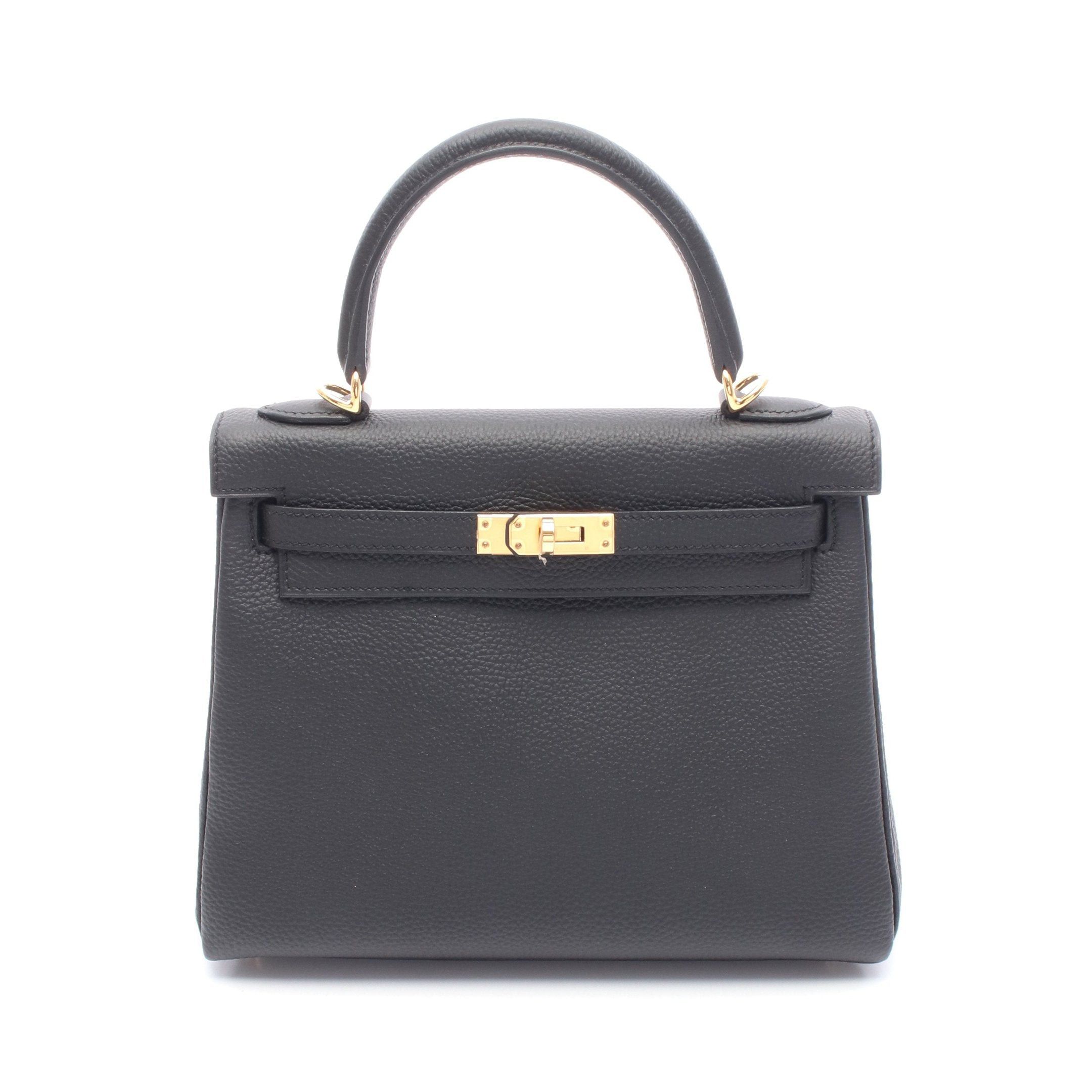 Hermes Hermes Kelly 25 Handbag Togo Black Gold Hardware Inner Stitch K Stamp Size ONE SIZE - 1 Thumbnail