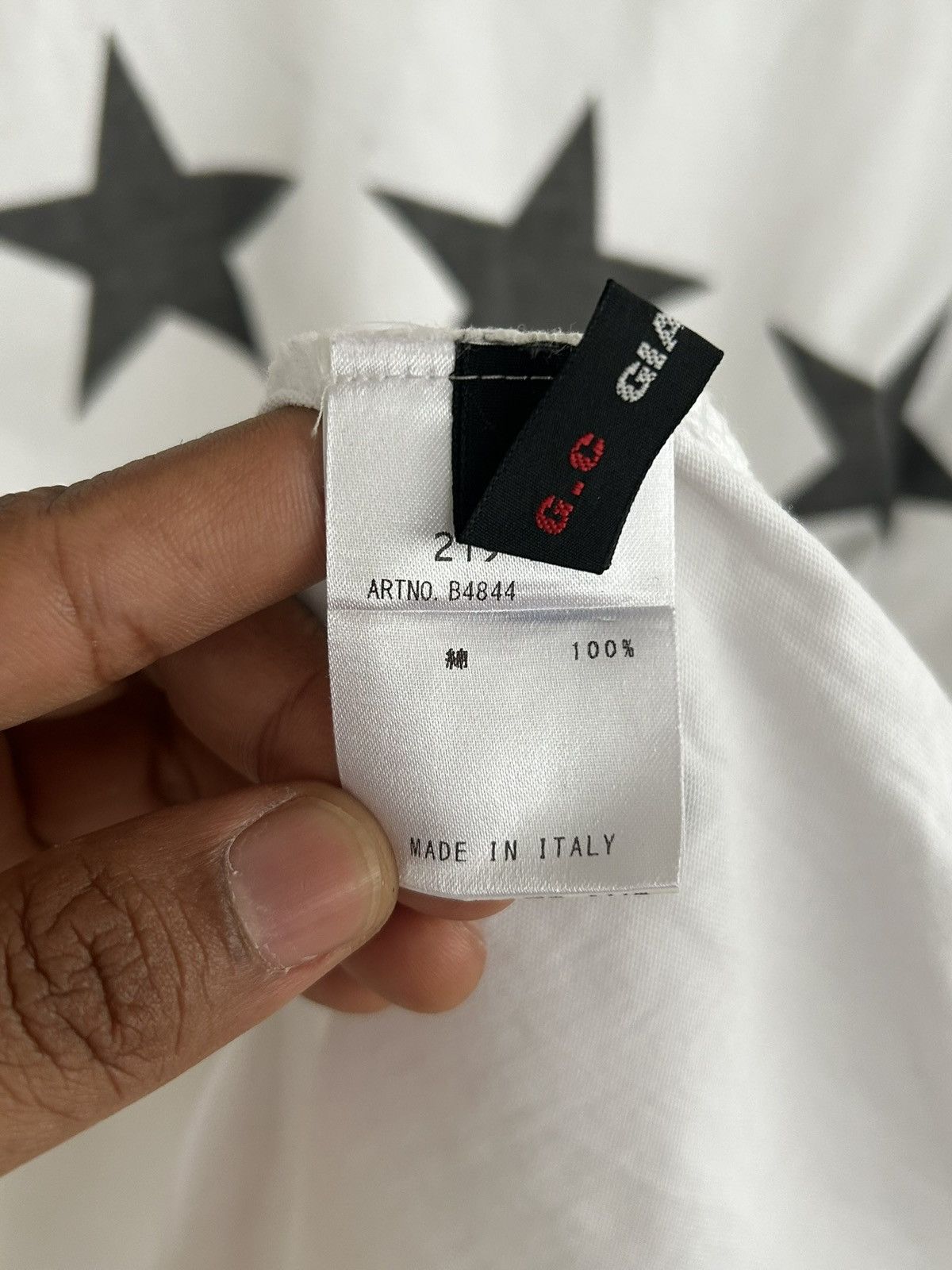Other B.yu Star White Tee Italy Size US L / EU 52-54 / 3 - 5 Thumbnail
