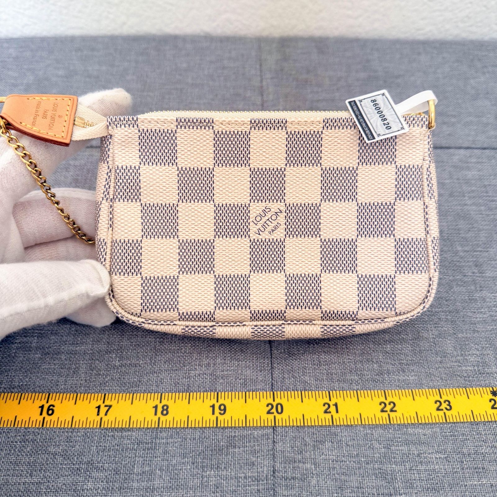 Louis Vuitton LV Mini Pochette Damier Azur Chain Bag Size ONE SIZE - 1 Thumbnail