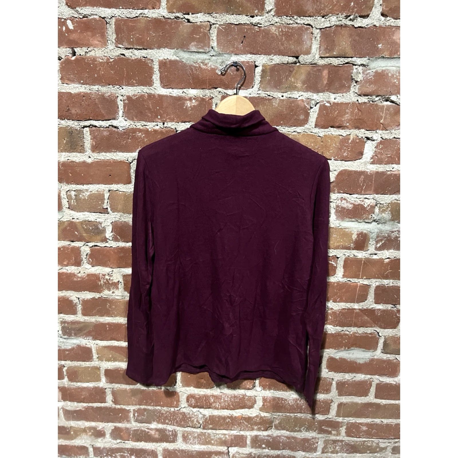 Express Express Womens Purple Long Sleeve Ribbed Turtle Neck Shirt XL NWT Size XL / US 12-14 / IT 48-50 - 2 Thumbnail
