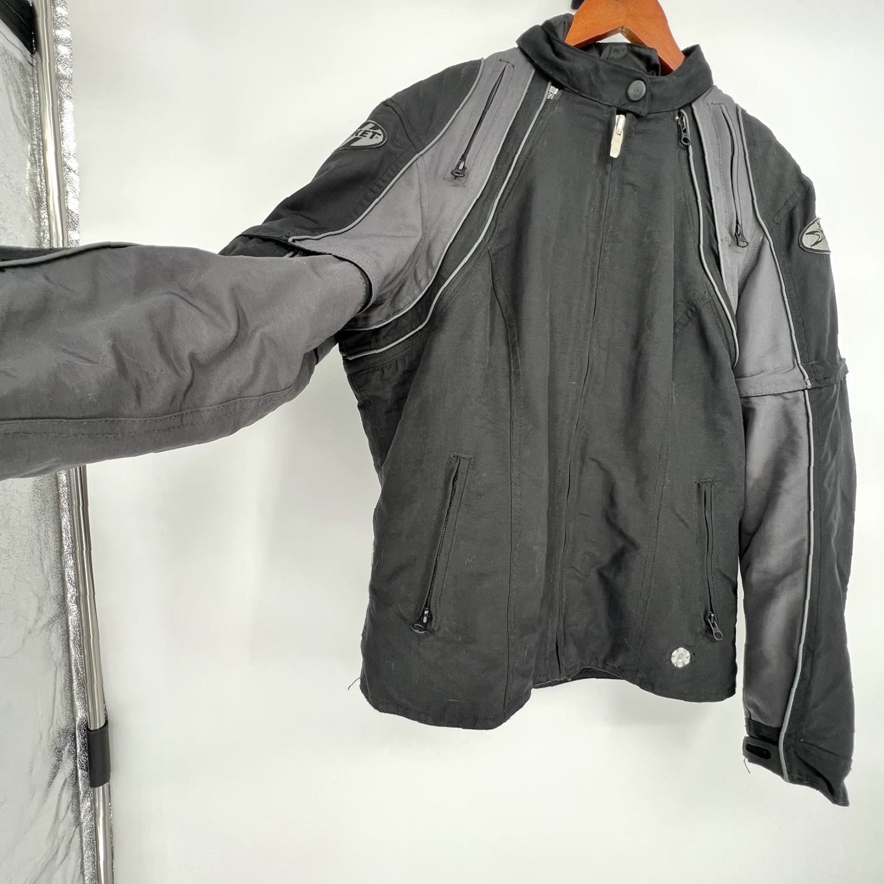 Joe Rocket Joe Rocket Motorcycle Jacket Women’s Lined Size Medium Black Gray Size M / US 6-8 / IT 42-44 - 3 Thumbnail