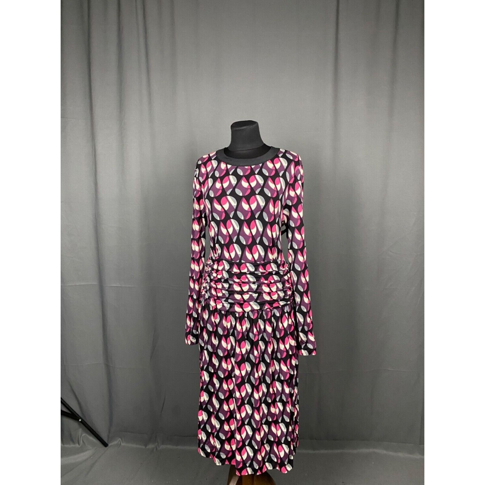 Missoni Missoni Women's Red Purple Floral Long Dress Size S-M Size S / US 4 / IT 40 - 4 Thumbnail