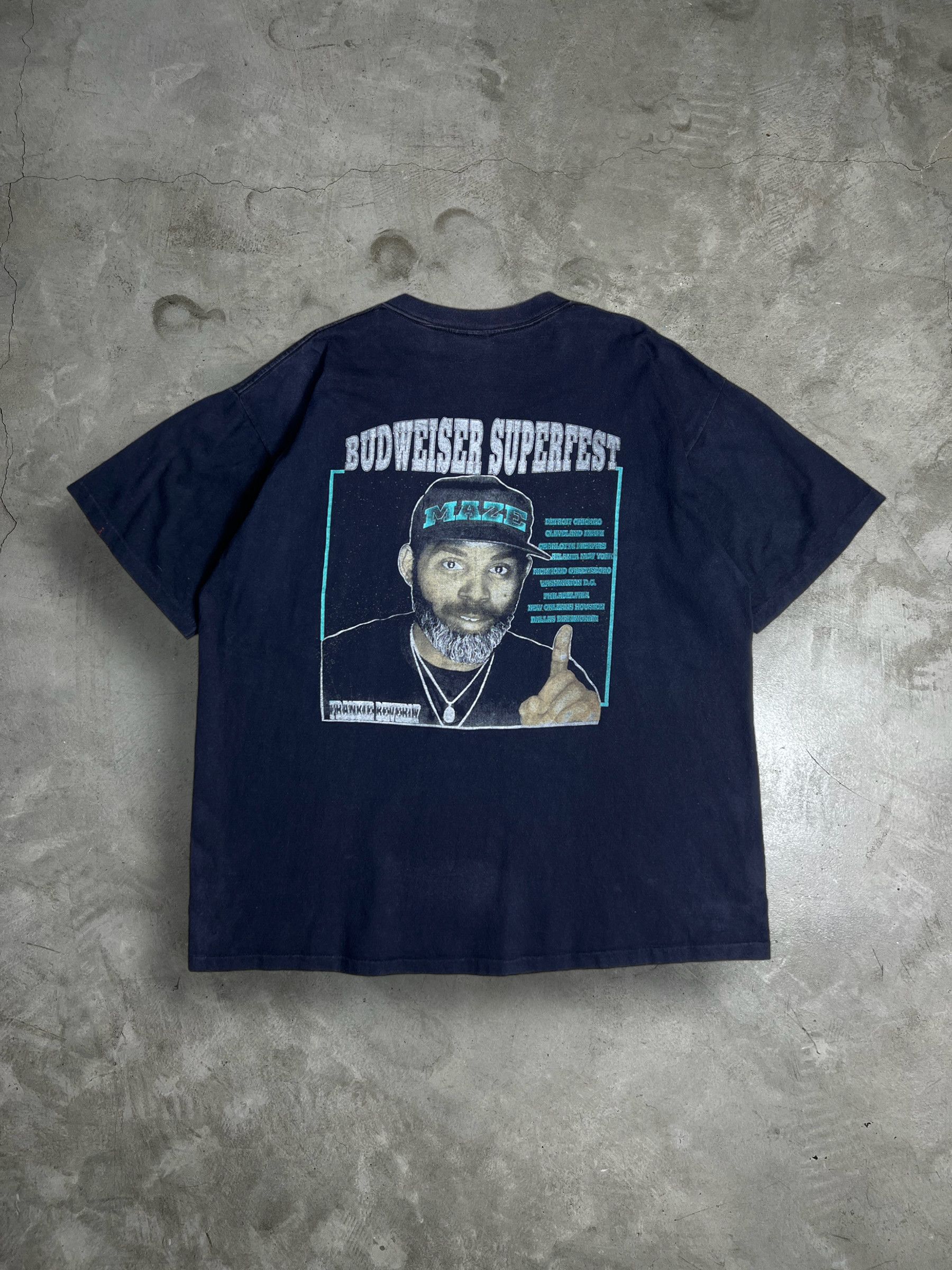 Band Tees Vintage 90s Budweiser Superfest Festival Tour (XXL) GTME327 Size US XXL / EU 58 / 5 - 7 Thumbnail