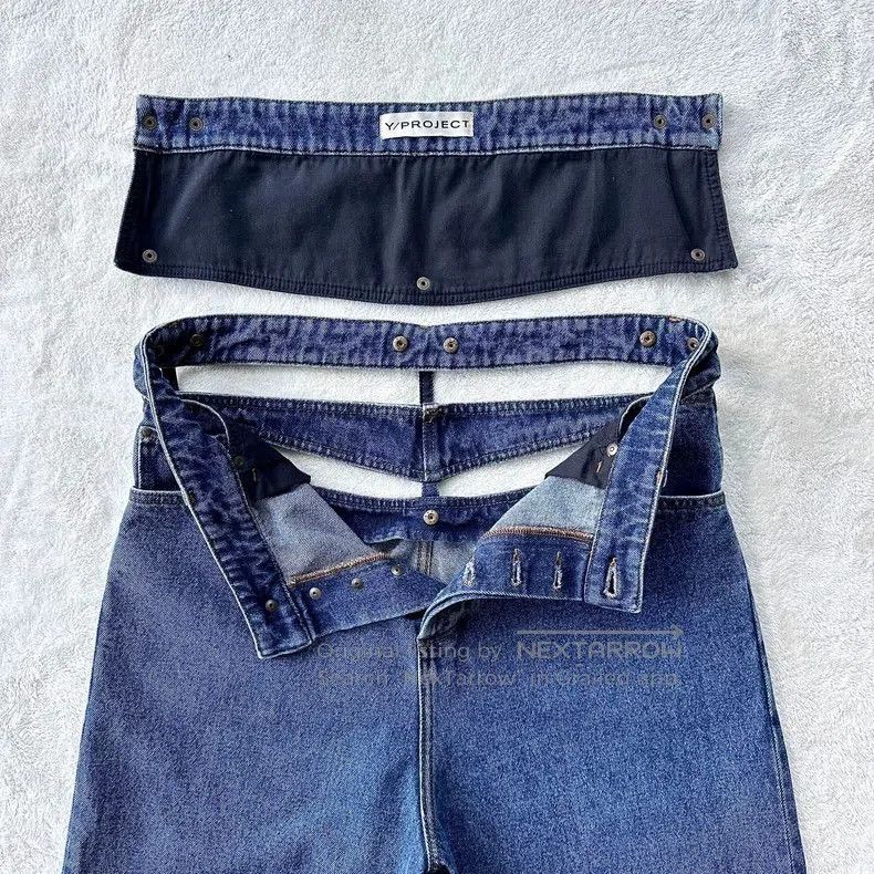 Yohji Yamamoto Y/PROJECT High-Waist Straight Jeans. Size US 33 - 5 Thumbnail
