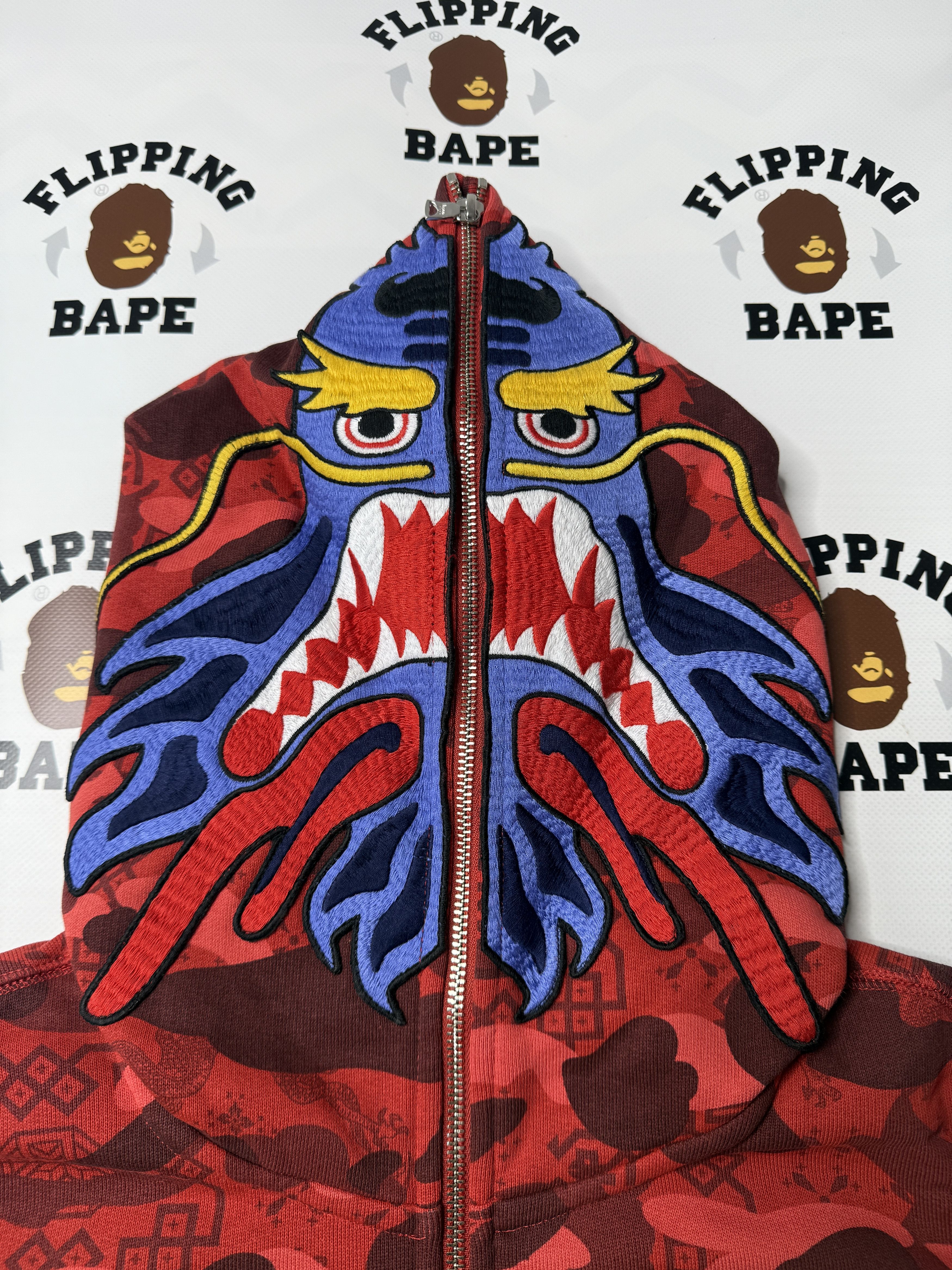 Bape BAPE X CLOT CAMO SHARK RELAXED FIT FULL ZIP HOODIE Size US M / EU 48-50 / 2 - 3 Thumbnail