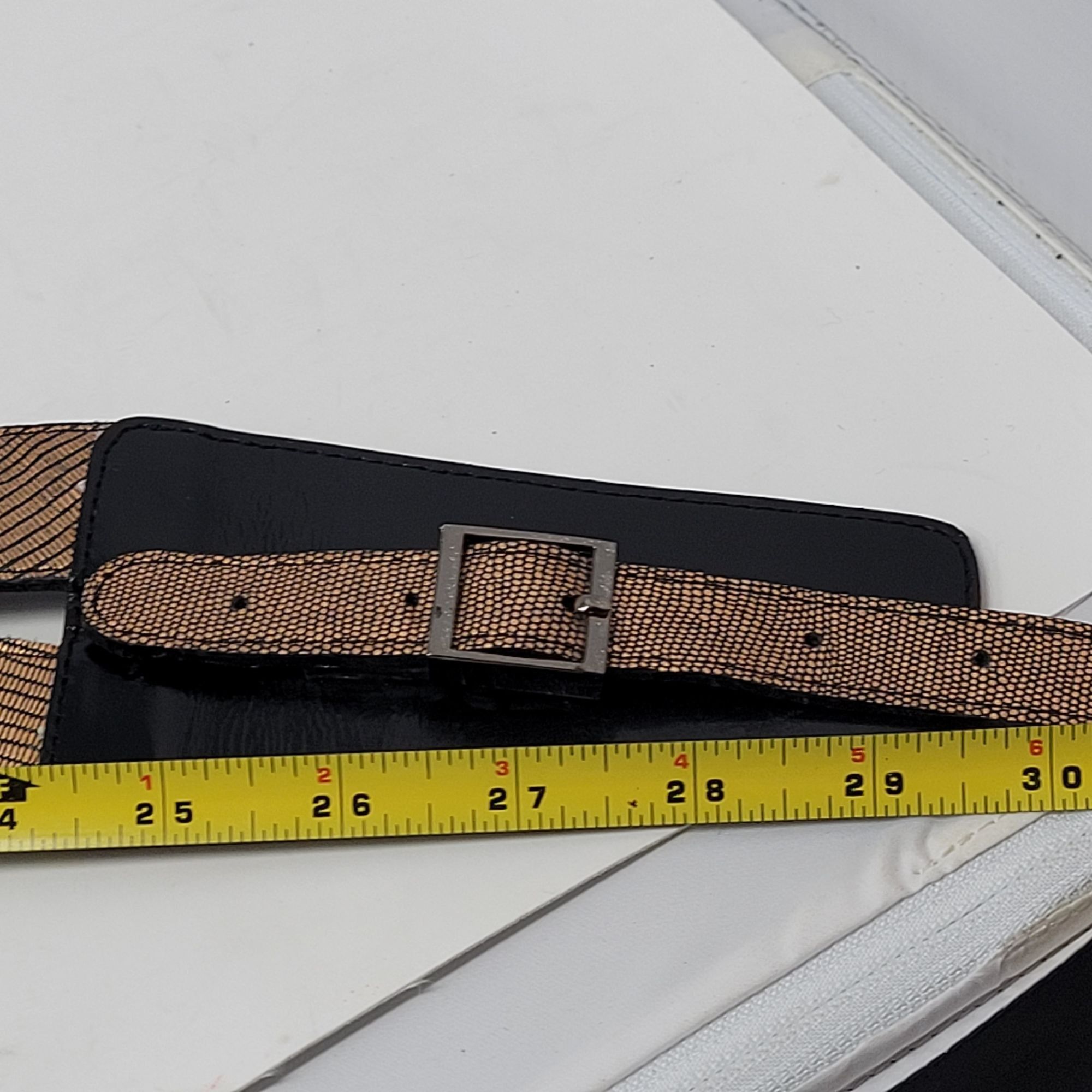 Reiss Reiss Womens Waist Belt Patent Leather Metallic Copper Doubl Size ONE SIZE - 4 Thumbnail