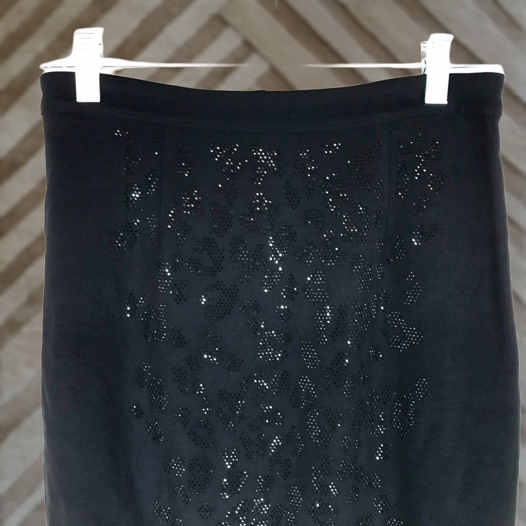 Vintage A.L.C. Skirt Women 0 Black Sequin Visco se Lined Midi Pencil Sequin Accent Size 25" / US 0 / IT 36 - 1 Thumbnail