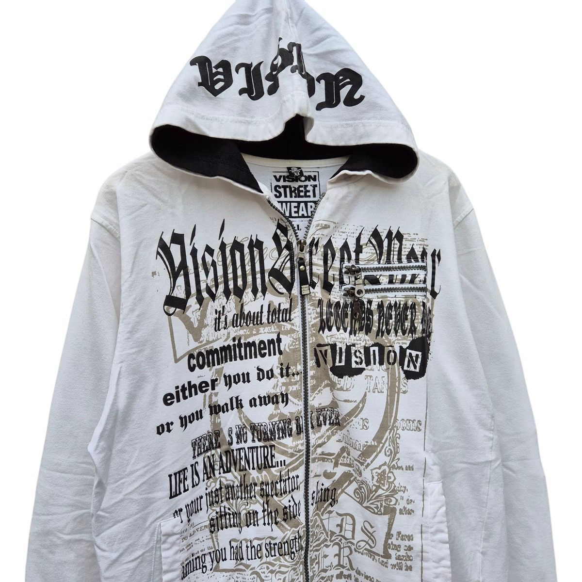 If Six Was Nine × Japanese Brand × Vision Streetwear Vision street wear poem zip hoodie Size US L / EU 52-54 / 3 - 1 Thumbnail