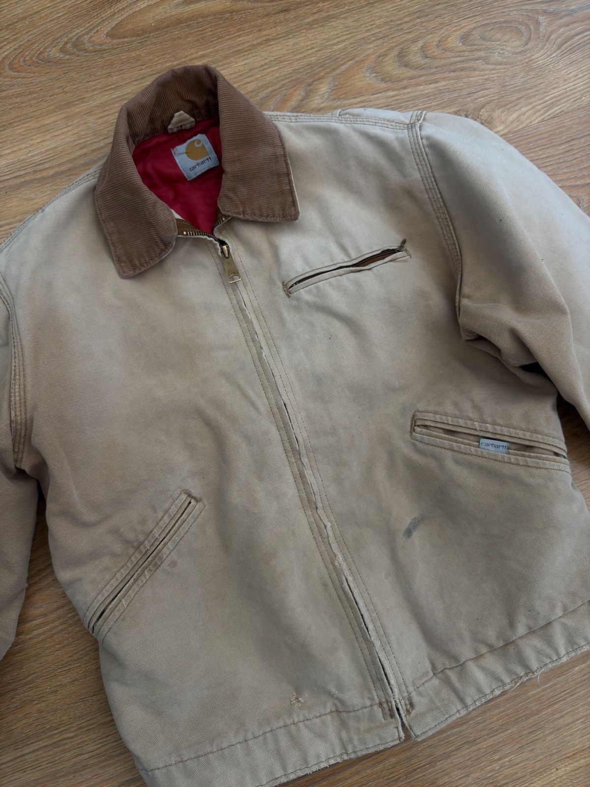 Carhartt vtg carhartt jacket light tan Size US S / EU 44-46 / 1 - 5 Thumbnail