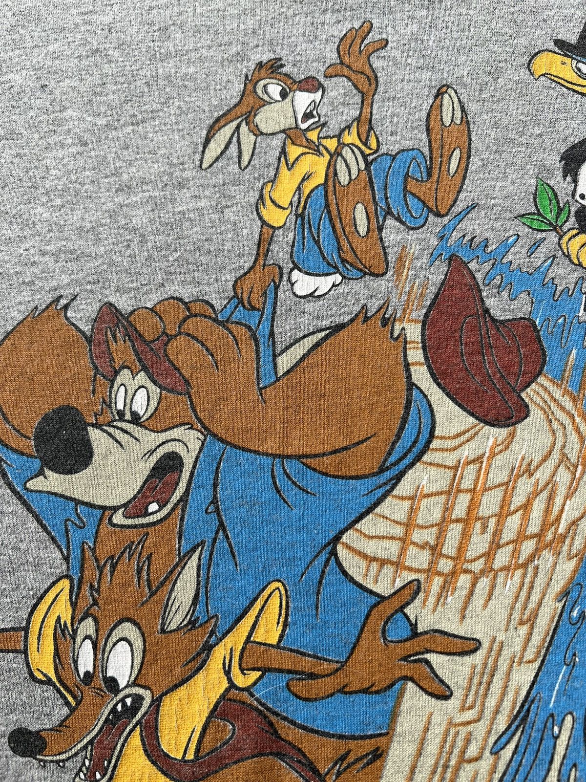Disney Vintage 90s Disney Splash Mountain Cartoon Gray T-shirt Size US L / EU 52-54 / 3 - 4 Thumbnail