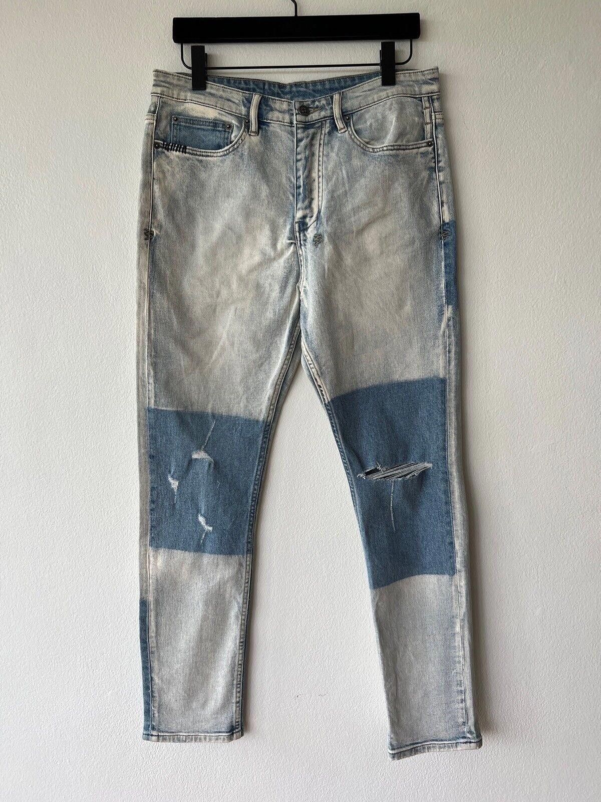 Ksubi new Ksubi mens denim jean wolfgang 32 2 tone blue patch rip Size US 32 / EU 48 - 1 Thumbnail