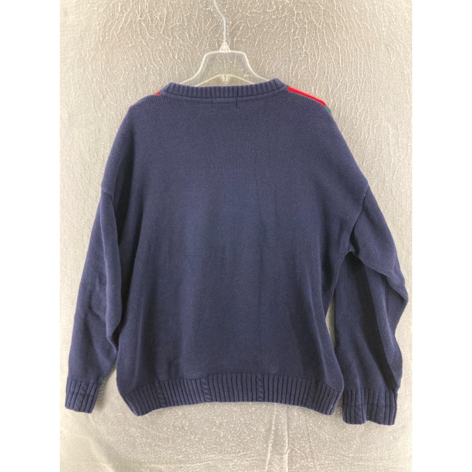 Gant GANT Sweater Mens XL Hand Intarsia Vertical Stripes Shield Shirt? Size US XL / EU 56 / 4 - 7 Thumbnail