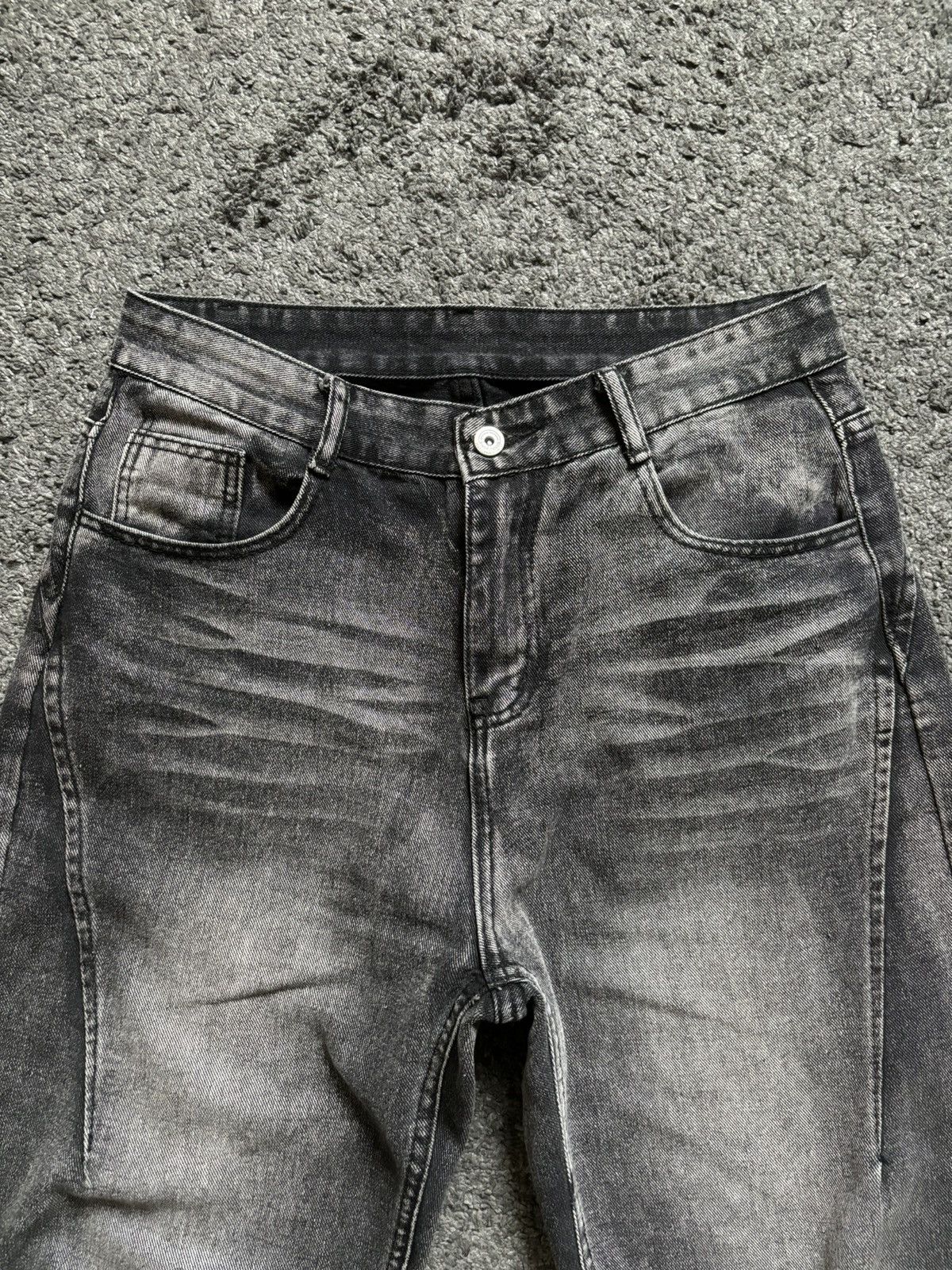 Jean × Vintage Gray wavy baggy jeans oversized vintage denim Size US 30 / EU 46 - 4 Thumbnail