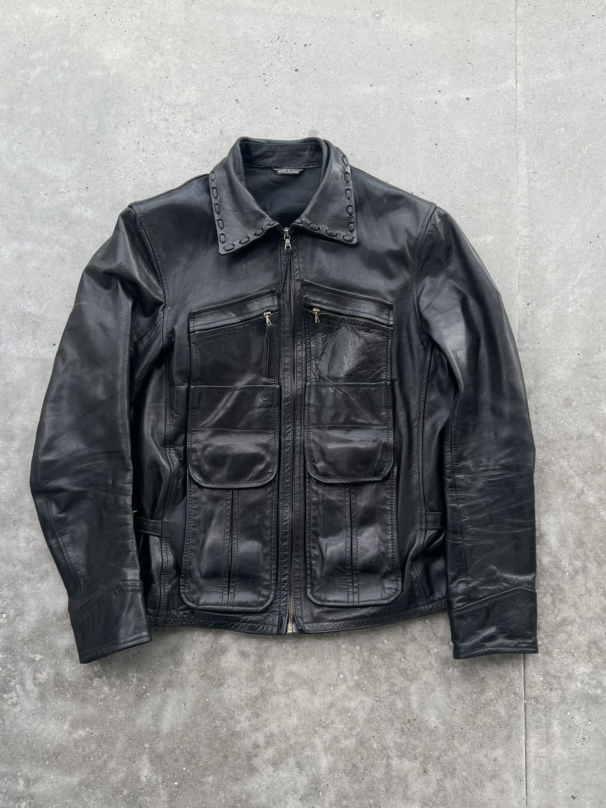 Acne Studios × Genuine Leather × Vintage FW11 Acne Studios Leather Biker Jacket Rare Hype Streetwear Size US M / EU 48-50 / 2 - 2 Thumbnail