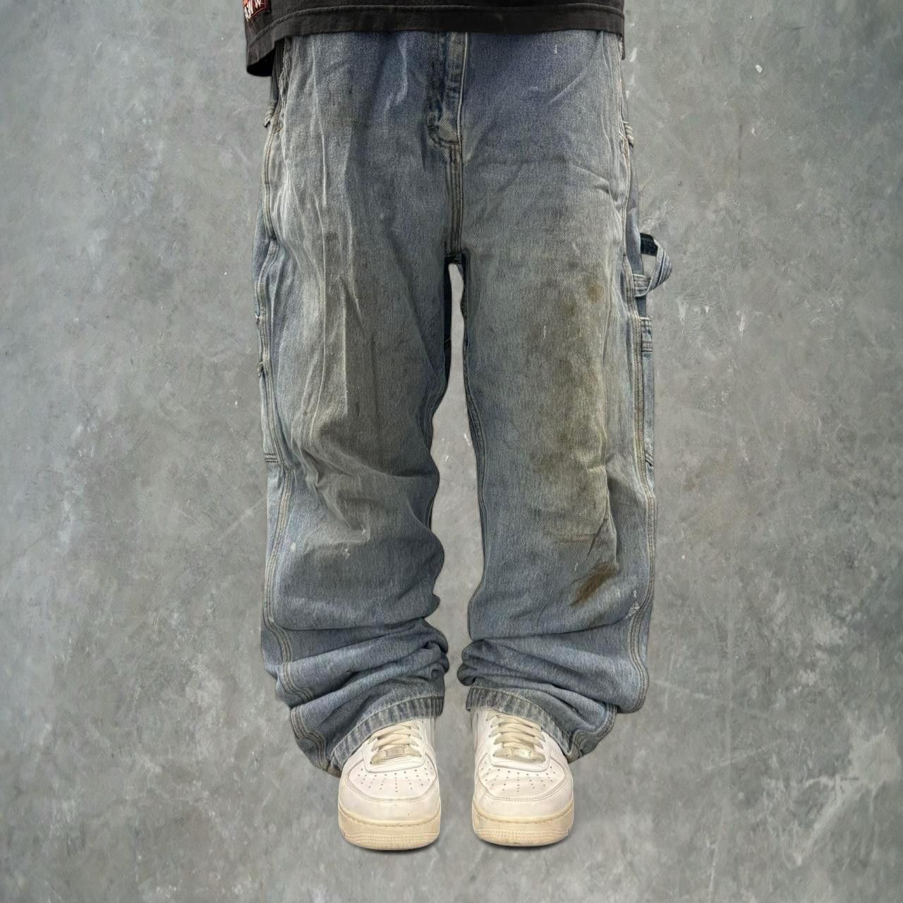 Vintage Crazy Vintage Y2K/2000s Baggy Workwear Carpenter Style Skater Medium Wash Denim Jeans! Size US 42 / EU 58 - 1 Thumbnail