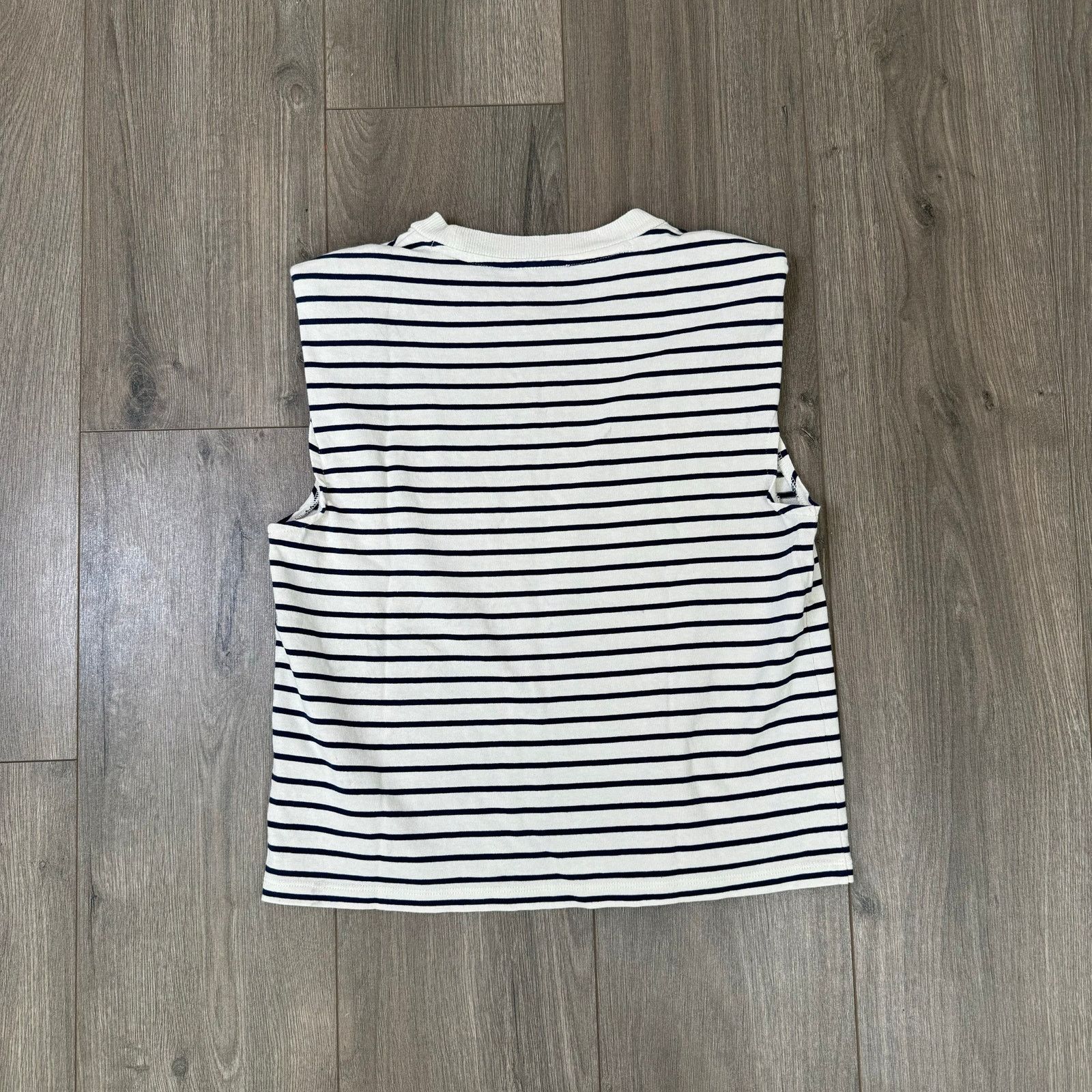 J.Crew J Crew Structured Mariner Striped Muscle Tshirts US Womens S Size S / US 4 / IT 40 - 2 Thumbnail