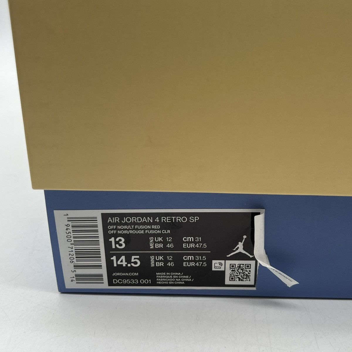 Jordan Brand Union la x air Jordan 4 off noir Size US 13 / EU 46 - 6 Thumbnail