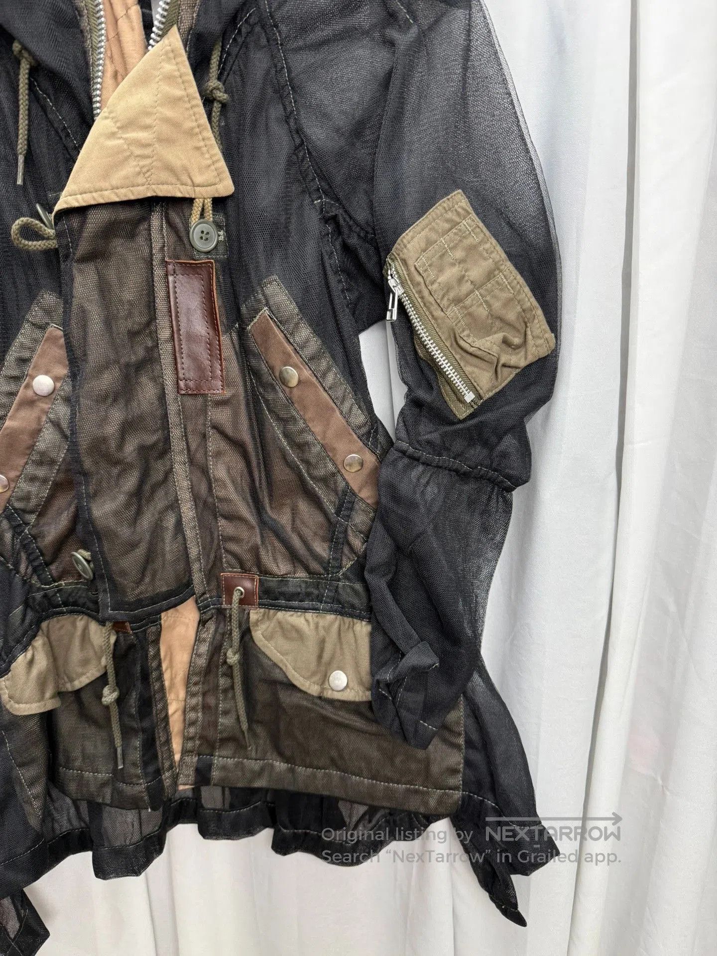 Junya Watanabe Junya Watanabe Sheer Mesh Military Trench. Size US XS / EU 42 / 0 - 2 Thumbnail