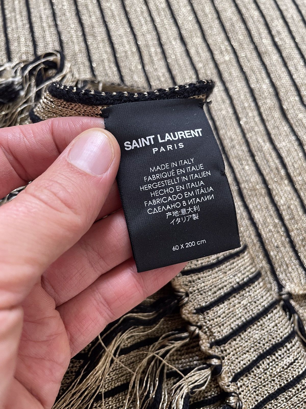 Saint Laurent Paris SAINTS LAURENT WOOL SCARF Size ONE SIZE - 8 Thumbnail