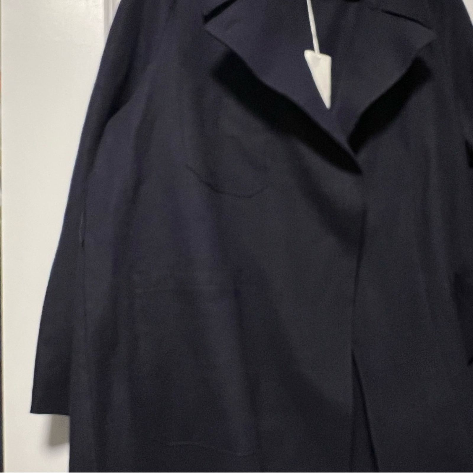 Arket NWT ARKET Belted Wool Jersey Jacket Dark Navy Blue Large Size L / US 10 / IT 46 - 12 Thumbnail