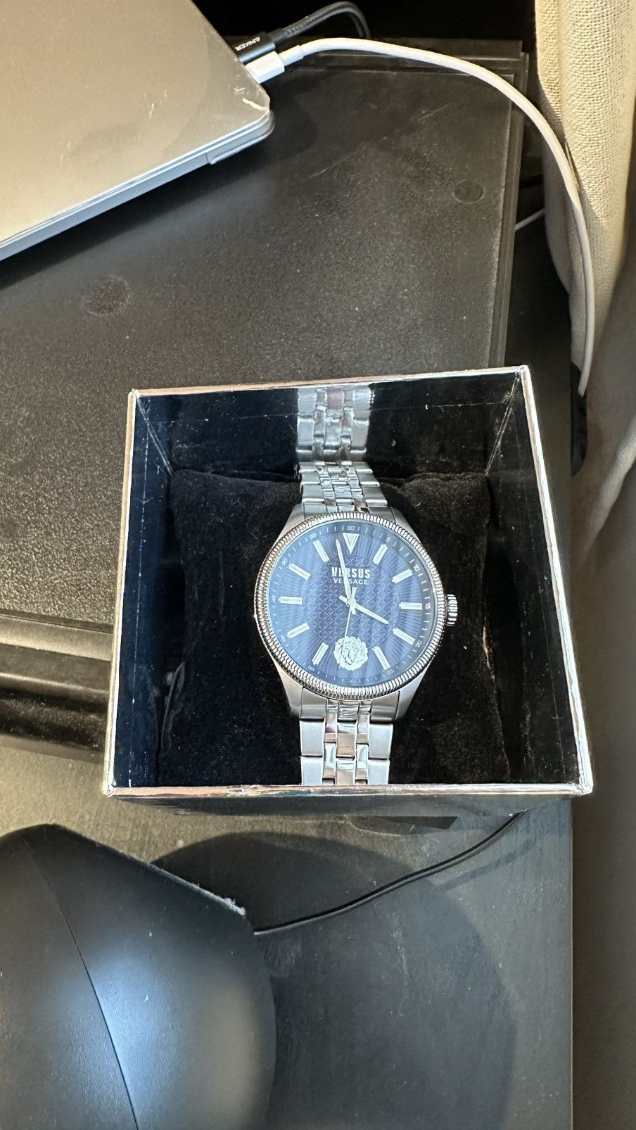 Versus Versace Versace Versus Watch, Men's, Navy Blue, 45MM, Quartz Size ONE SIZE - 2 Thumbnail