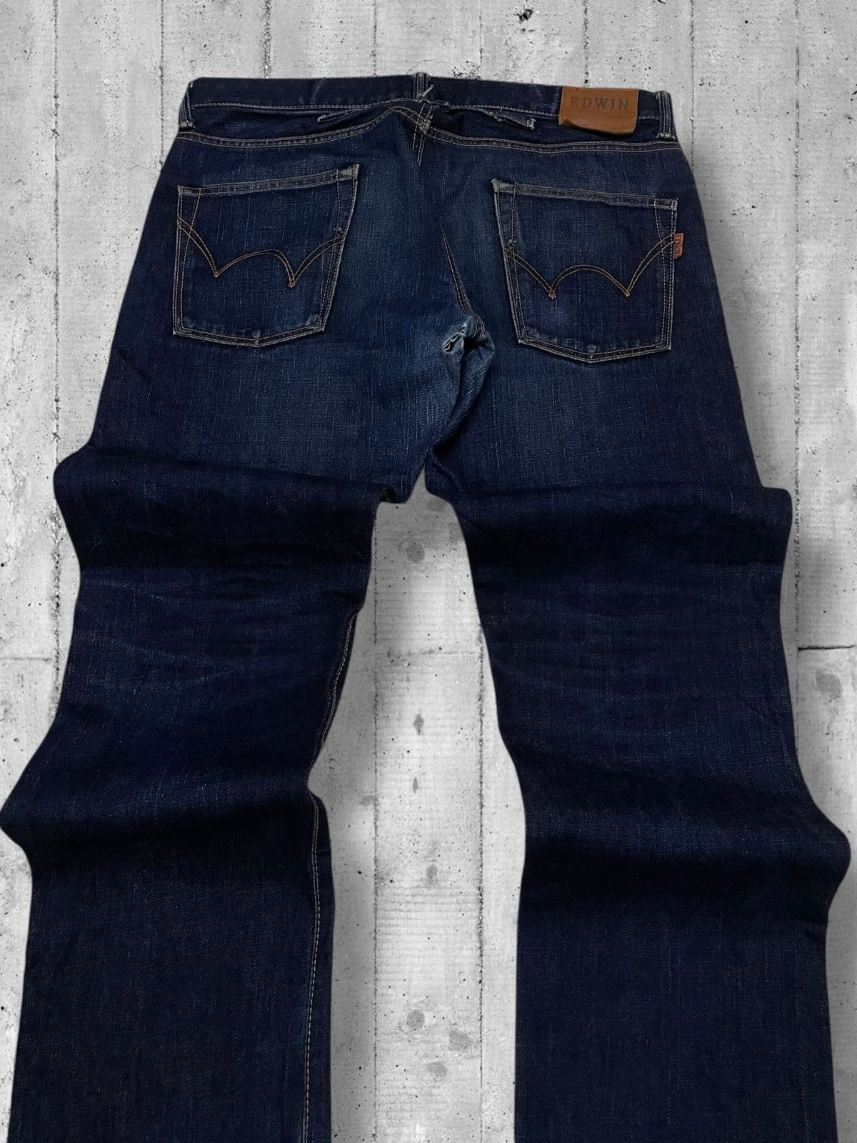 Designer × Edwin × Vintage Vintage Og Designer Japan Edwin Selvedge Distressed Denim Size US 34 / EU 50 - 13 Thumbnail