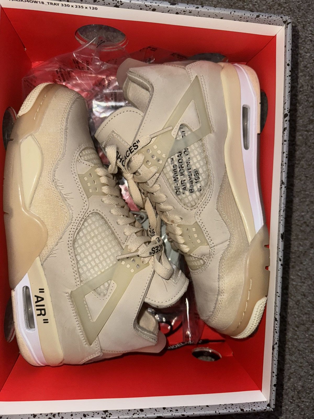Off-White Off White Air Jordon 4 Retro Size US 9 / IT 39 - 7 Thumbnail