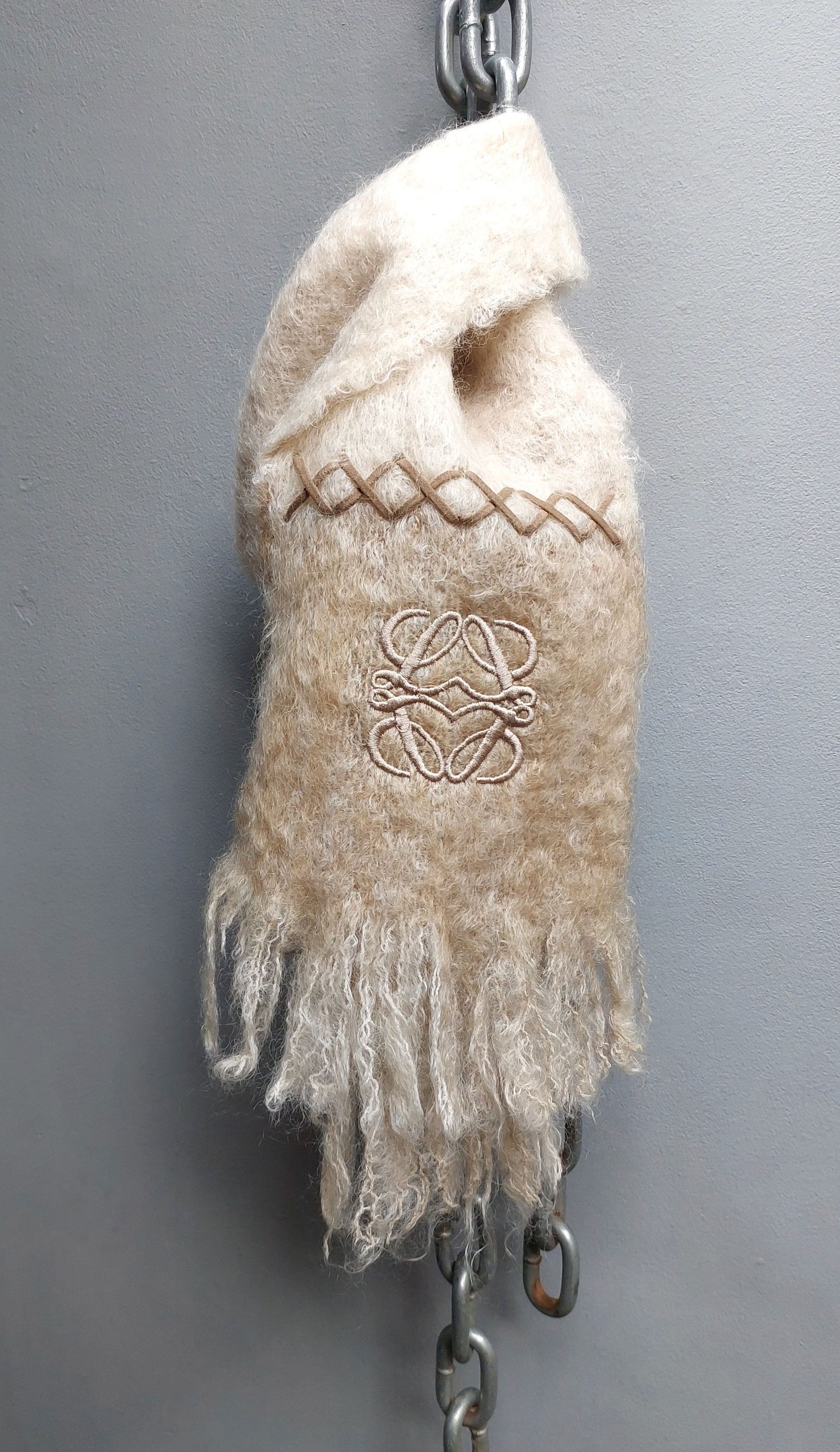 Loewe Loewe Anagram Mohair and Wool Scarf Size ONE SIZE - 5 Thumbnail