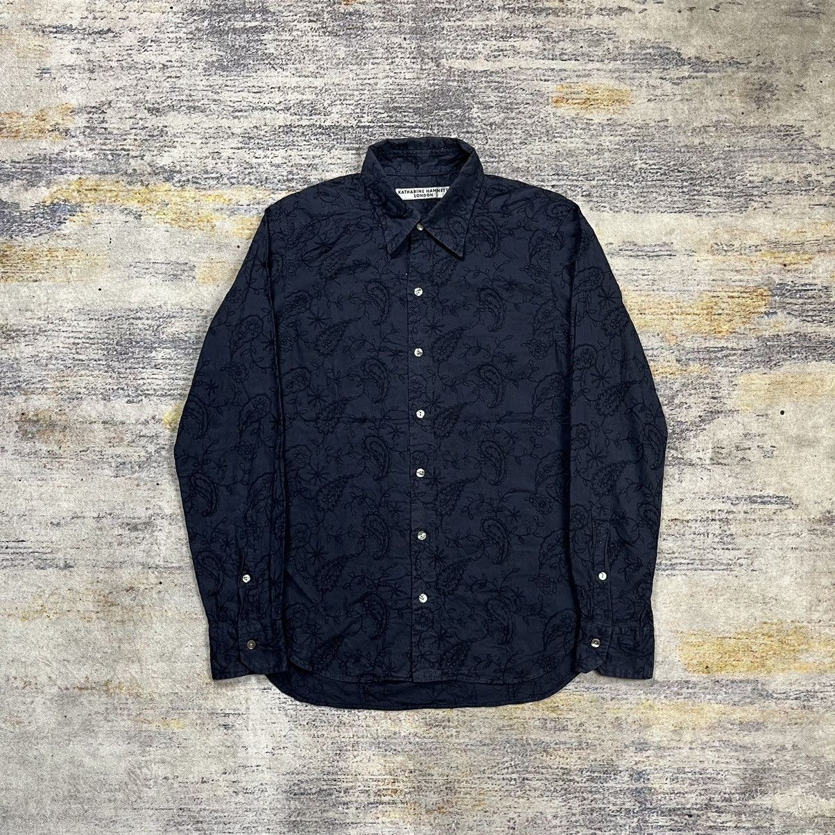 Archive Katharine Hamnett london embroidery paisley shirt