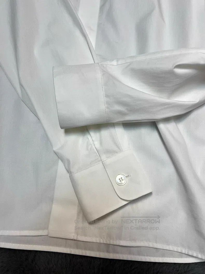 Saint Laurent Paris Saint Laurent Paris size 37 White Lotus Tie Collar Shirt Size US S / EU 44-46 / 1 - 5 Thumbnail