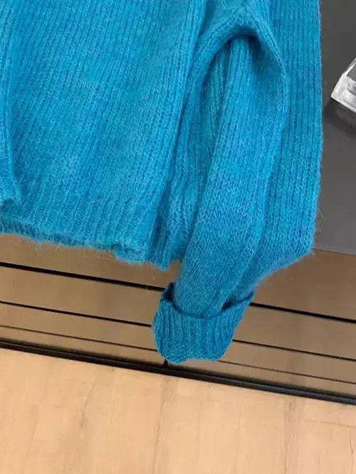 Japanese Brand Klein blue loose sweater Size S / US 4 / IT 40 - 4 Thumbnail