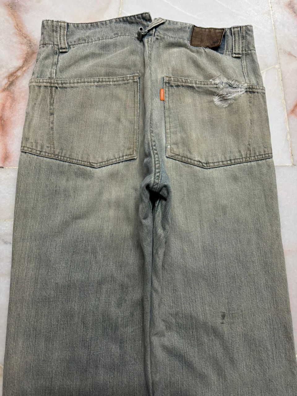 Vintage 💥Grunge💥Montage Very Rare Thrashed Rusty Insane Baggy Jean Size US 30 / EU 46 - 17 Thumbnail