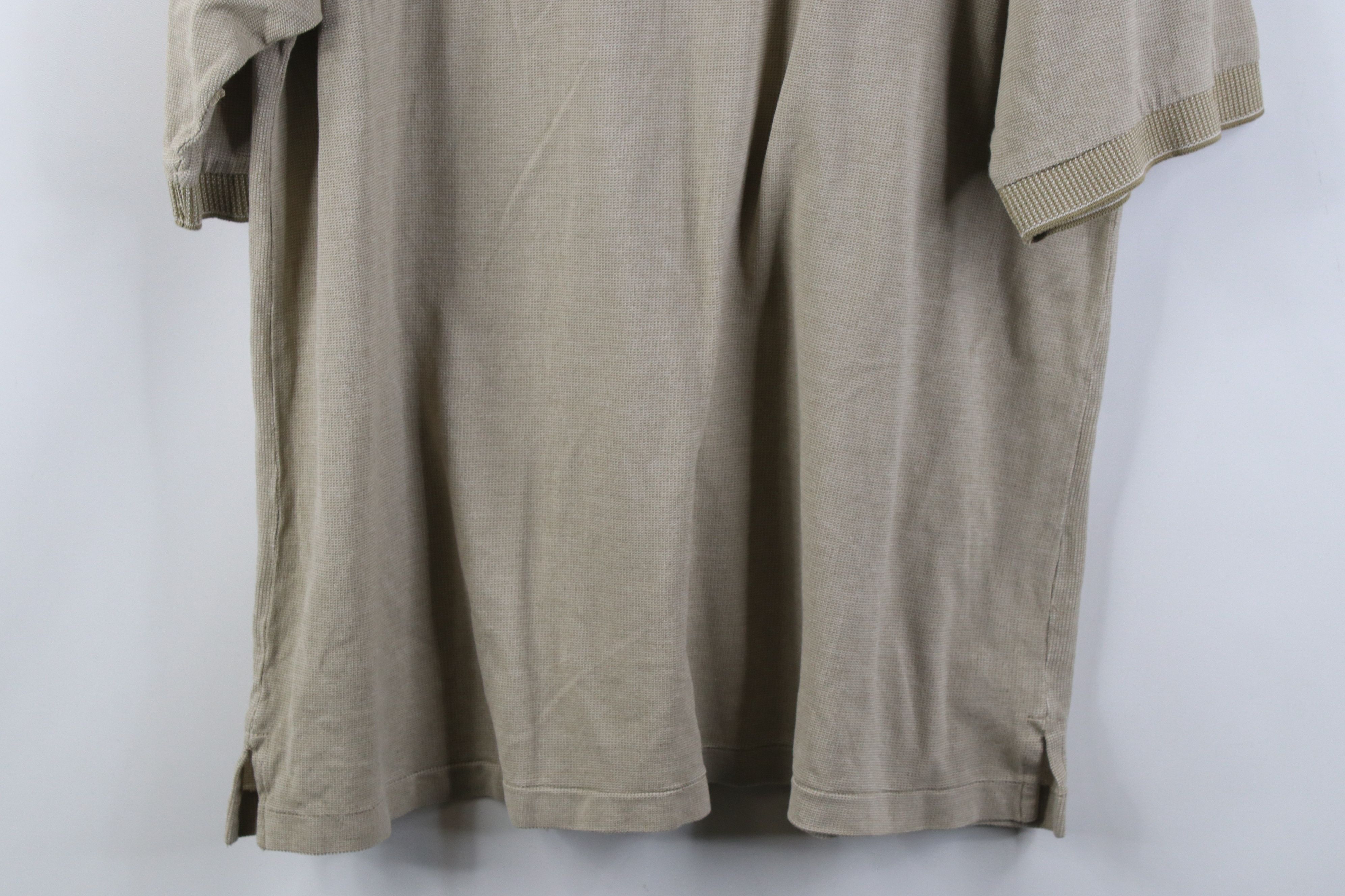 Vintage Vintage 90s Streetwear Knit Collared Golf Polo Shirt Beige Size US XL / EU 56 / 4 - 11 Thumbnail
