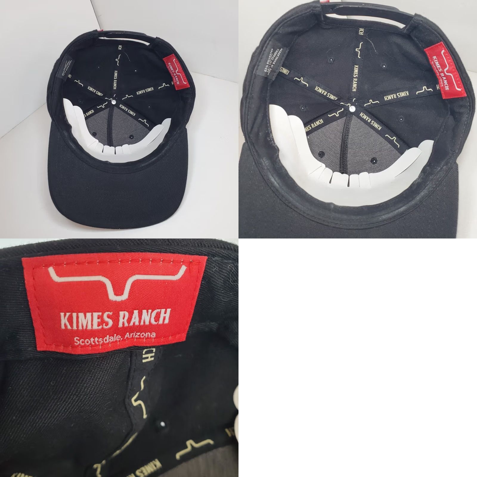 Vintage Kimes Ranch Black Patch Snapback Flatbill Hat Cap Men One Size Adjustable Wide Brim Western Cowboy Theme Size ONE SIZE - 8 Thumbnail