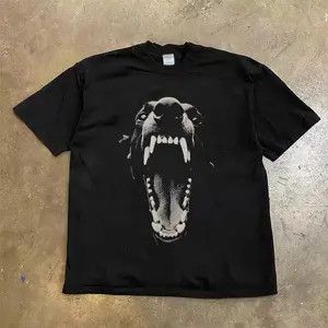 Other Dark Style Doberman Print Casual Short Sleeve T-Shirt Size US L / EU 52-54 / 3 - 2 Thumbnail